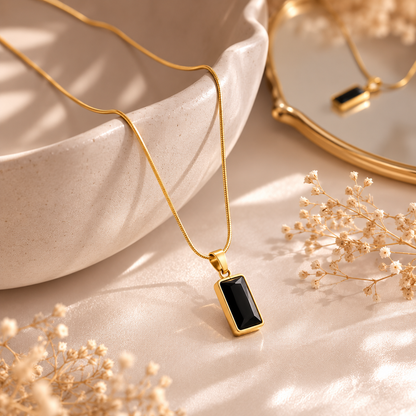 Midnight Bar Pendant Necklace for Women | Elegant Minimalist Jewelry