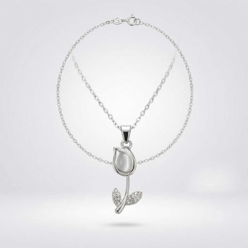 Twilight Tulip Pendant Necklace | Floral Petal