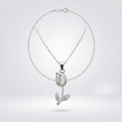 Twilight Tulip Pendant Necklace | Floral Petal
