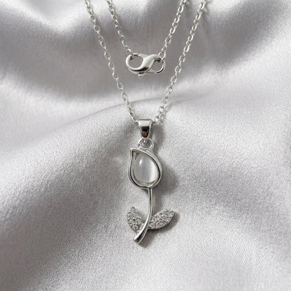 Twilight Tulip Pendant Necklace | Floral Petal