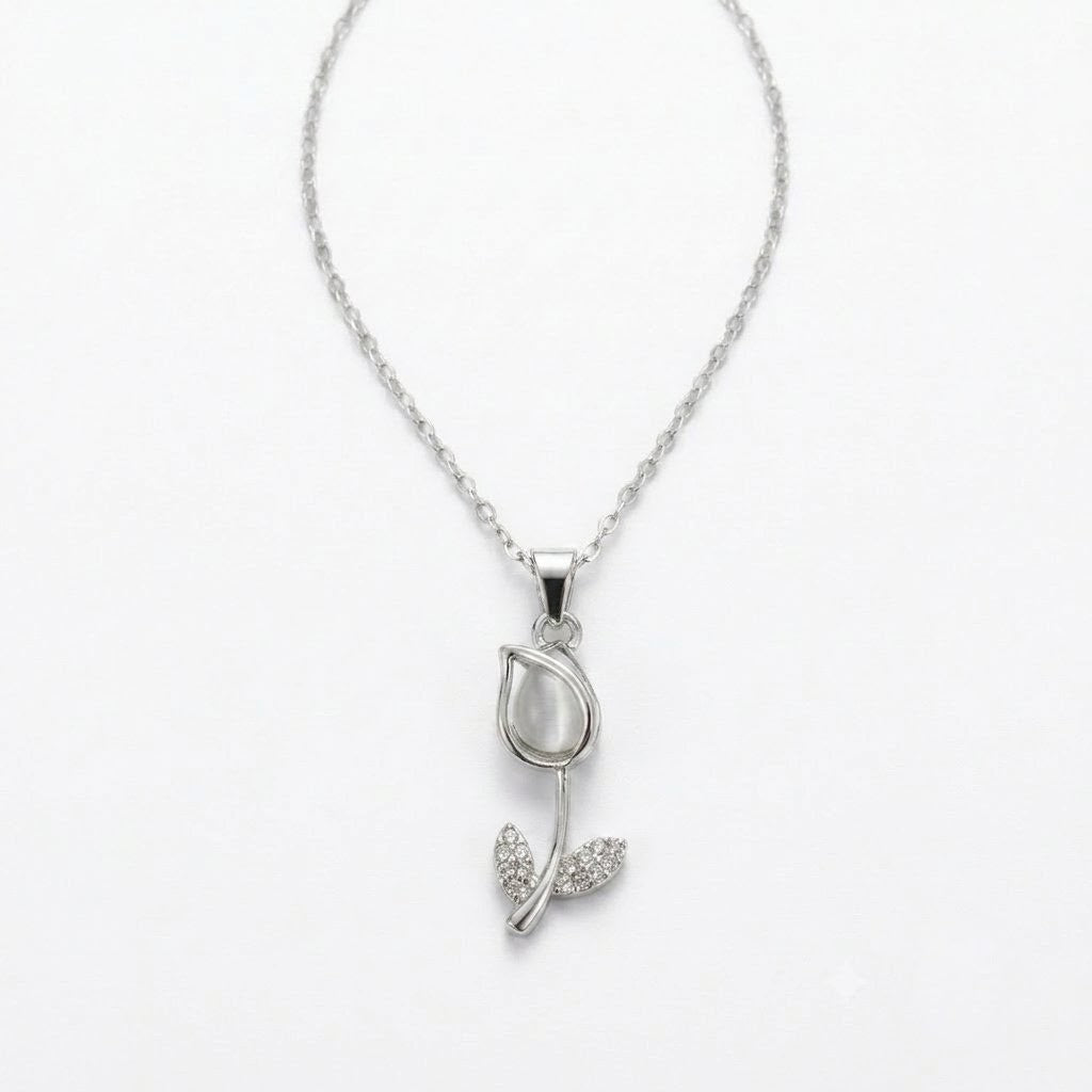 Twilight Tulip Pendant Necklace | Floral Petal