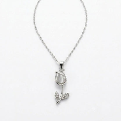 Twilight Tulip Pendant Necklace | Floral Petal