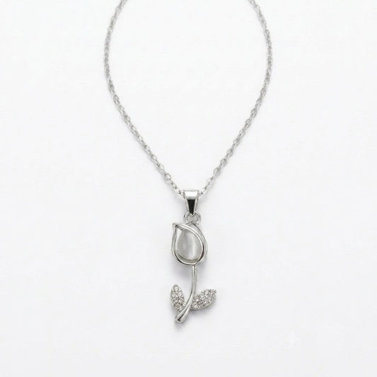 Twilight Tulip Pendant Necklace | Floral Petal