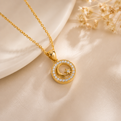 Divine Moon Pendant | Floral Petal
