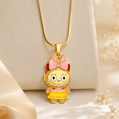 Labubu Floral Petal Doll Pendant | Cute Plush Bag Charm