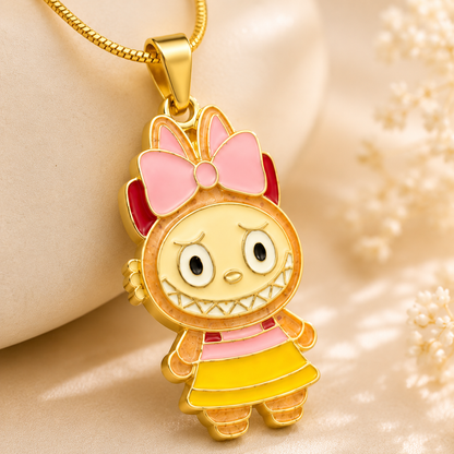 Labubu Floral Petal Doll Pendant | Cute Plush Bag Charm