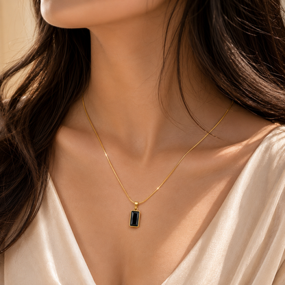 Midnight Bar Pendant Necklace for Women | Elegant Minimalist Jewelry