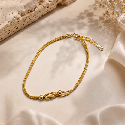 Golden Loop Anklet for Women | Elegant Minimalist Fashion Jewelry