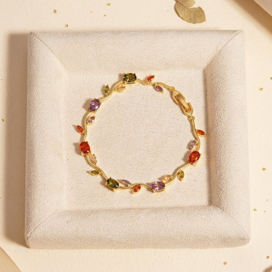 Fairy Meadow Bracelet - Delicate Floral Charm Bangle | Floral Petal