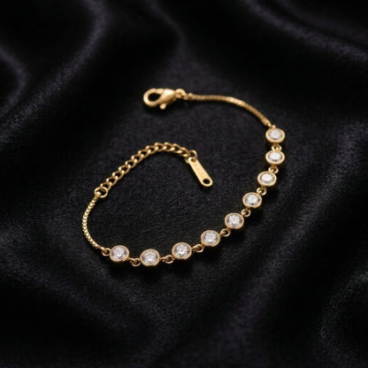 Gilded Dewdrop Bracelet - Elegant Gold Plated Cuff | Floral Petal