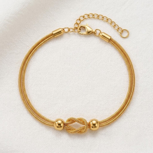Golden Loop Anklet for Women | Elegant Minimalist Fashion Jewelry