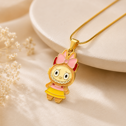 Labubu Floral Petal Doll Pendant | Cute Plush Bag Charm