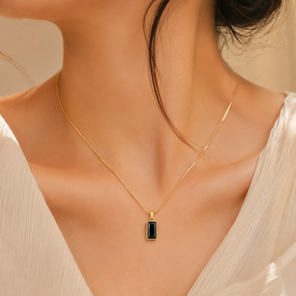 Midnight Bar Pendant Necklace for Women | Elegant Minimalist Jewelry