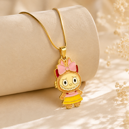 Labubu Floral Petal Doll Pendant | Cute Plush Bag Charm
