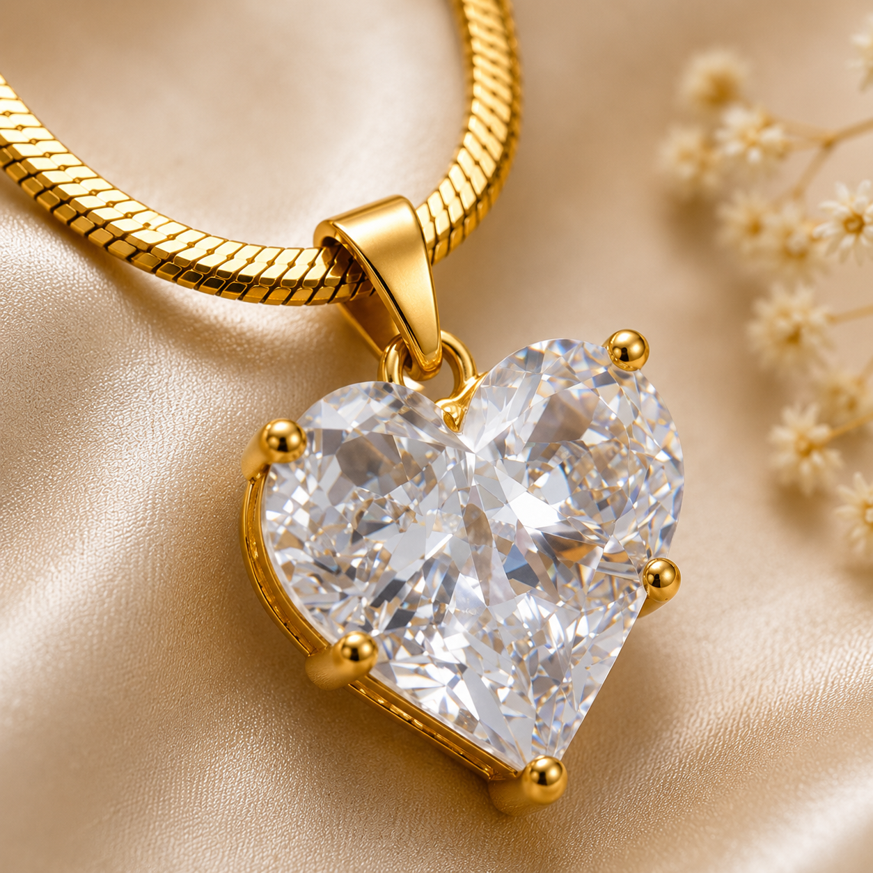 Crystal Heart Pendant Necklace for Women | Elegant Sparkling Jewelry