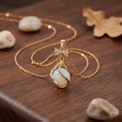 Vintage Ribbon Pendant | Retro Coquette Necklace Charm