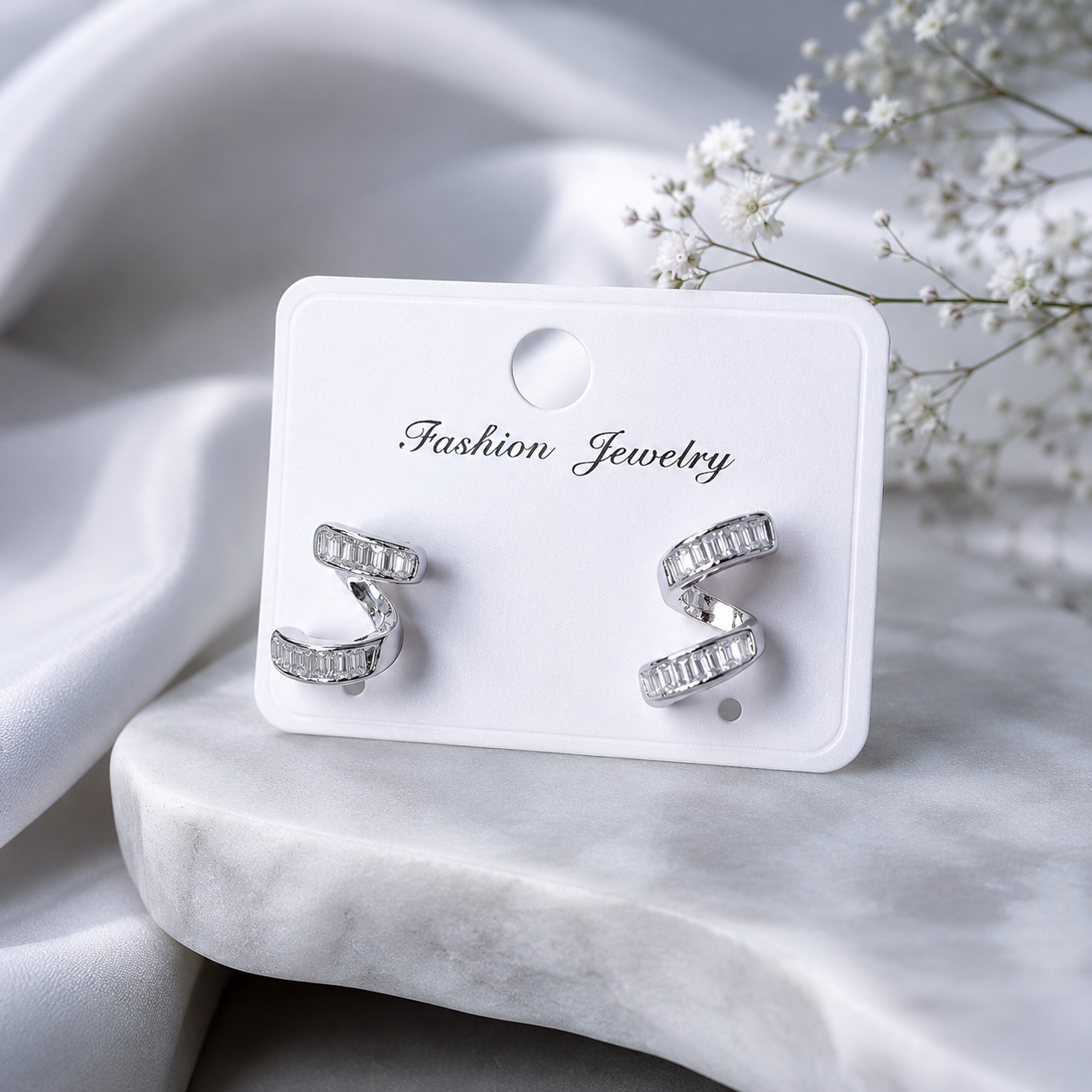 Spiral Twist Stud Earrings | Modern Geometric Post Earrings