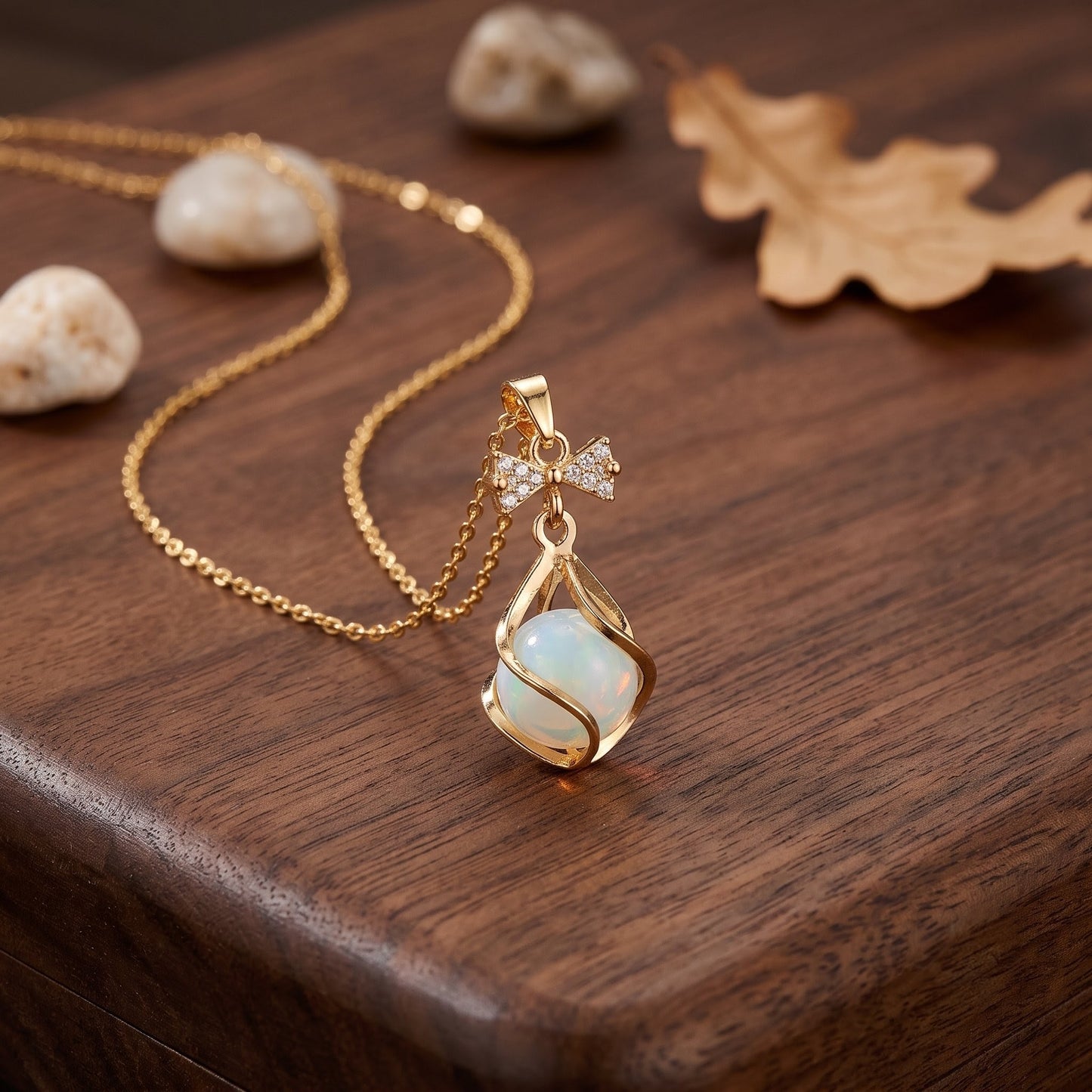 Vintage Ribbon Pendant | Retro Coquette Necklace Charm