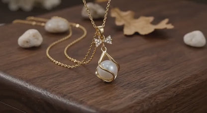 Vintage Ribbon Pendant | Retro Coquette Necklace Charm